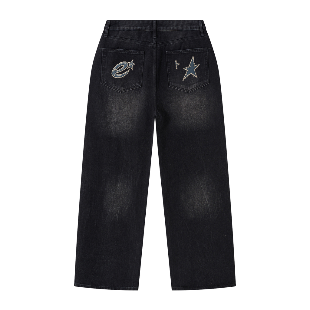 Vintage washed EmotoSlate jeans