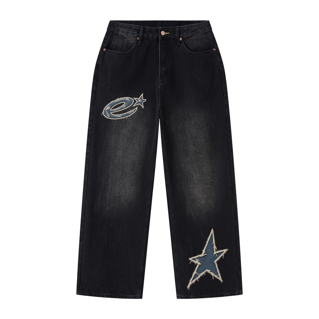 Vintage washed EmotoSlate jeans