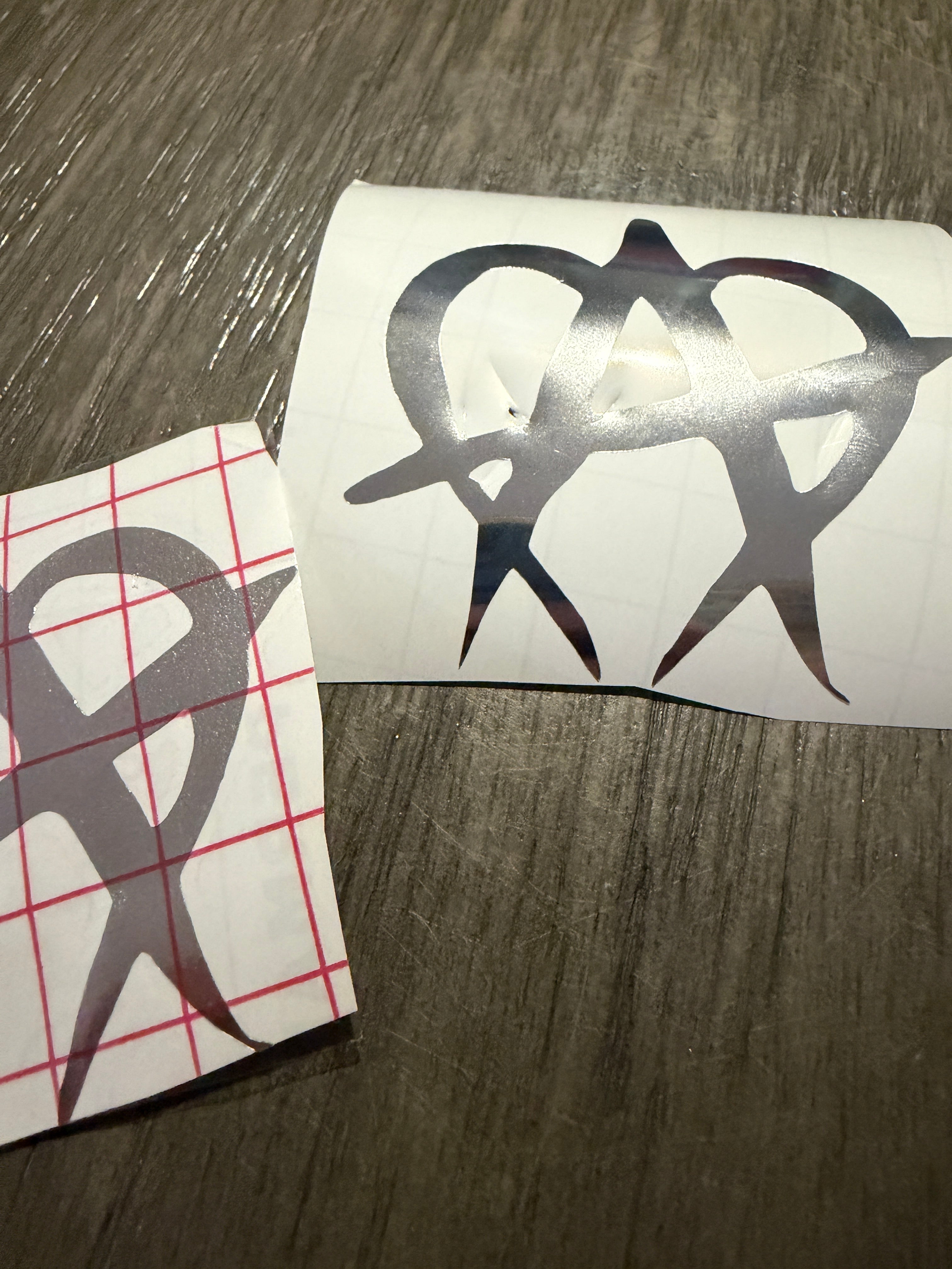 Unmanageable chrome stickers